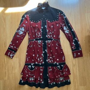 Sandro lion long sleeve dress .